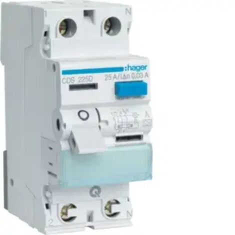 Hager Fehlerstromschutzschalter 25/0,03A 2-polig CDS225D QuickConnect Leuchtmittel (1/2)