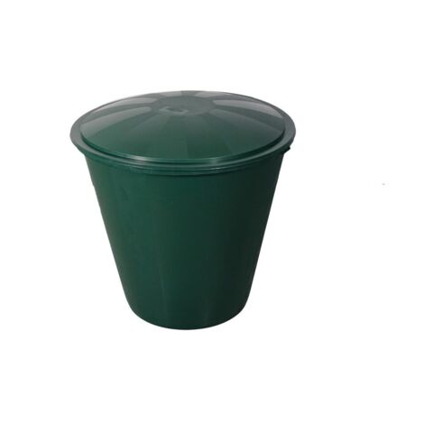 TrendLine Regentonne rund Deckel Hahn 210 L grün Regenwassertonne Wassertank