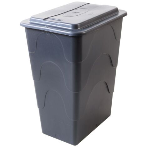 TrendLine Regentonne eckig Deckel Hahn 240L grau Regenwassertonne Wassertank