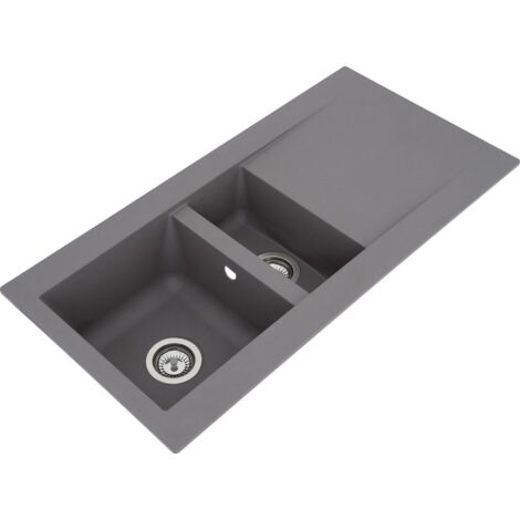 respekta Mineralite Einbauspüle 1,5 Becken Denver 100 x 50 cm Spüle Spülbecken