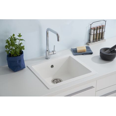 respekta Mineralite Einbauspüle 1 Becken Ohio 50 x 44 cm Spüle Spülbecken