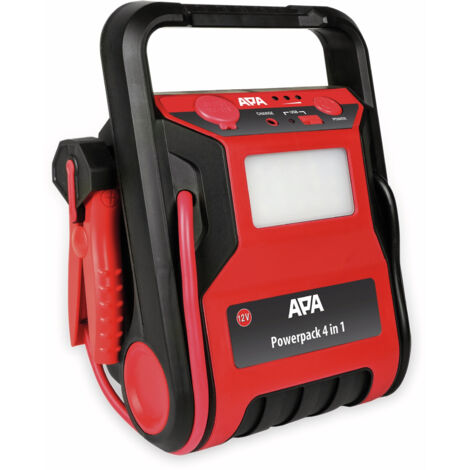 Starthilfegerät 16553 – 7000mAh – 300A Starthilfestrom – max. 18 bar Kompressor – 12V USB-Anschluss – für Pkw, Lkw, Boote – APA (1/5)