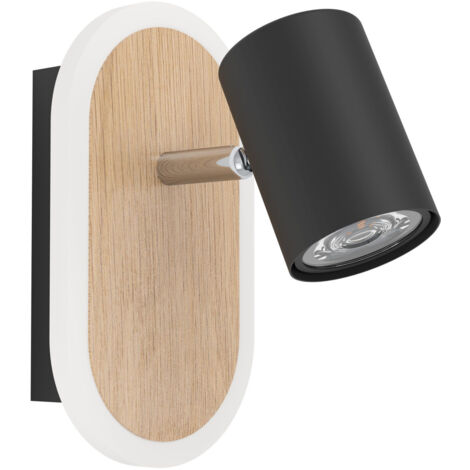 Eglo LED Wandleuchte Rimbocchi 1x6W, 750 lm, 3000K, warmweiß, schwarz Wandleuchten (1/3)