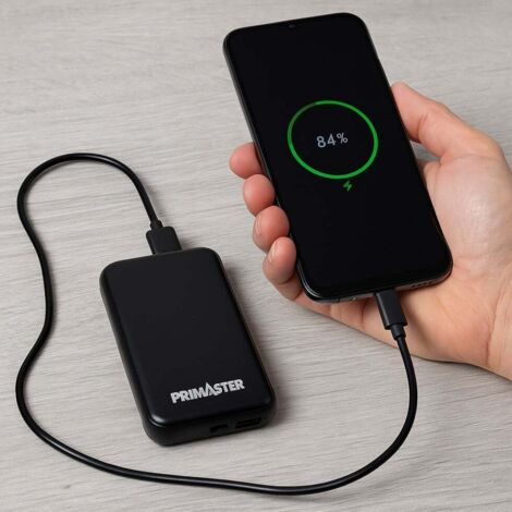Primaster Powerbank P78 5000 mAhh schwarz externer Akku Smartphone Tablet