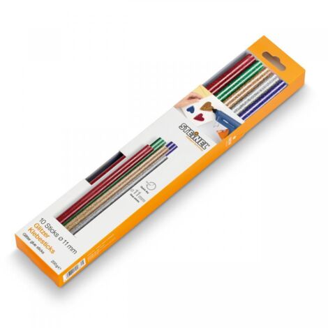 Steinel Klebesticks Ø 11 mm, bunt (Color), 10 Stück Heißklebesticks (1/3)