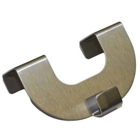 Fensterhaken Metall 4 cm U-Form 2-er Pack Gardinenhacken