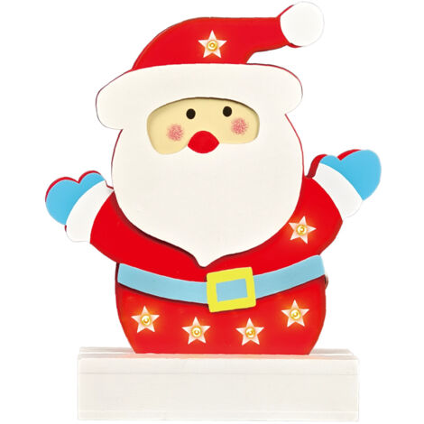 TrendLine Weihnachtsmann Holz 19 x 5,5 x 23 cm weiß+rot Figur