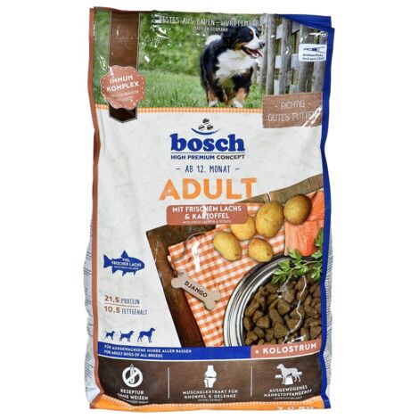 Bosch Trockenfutter für Hunde Adult 3 kg mit Lachs & Kartoffel Trockenfutter