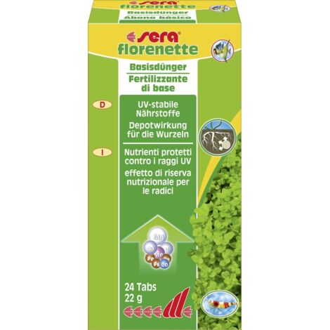 Sera Dünger für Aquarienpflanzen florenette 24 Tabs Pflanzendünger
