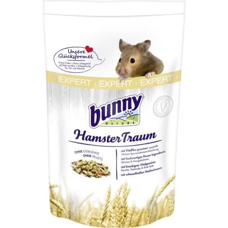 bunny HamsterTraum EXPERT 500g für Hamster Futtertrog & Kleintierfutter