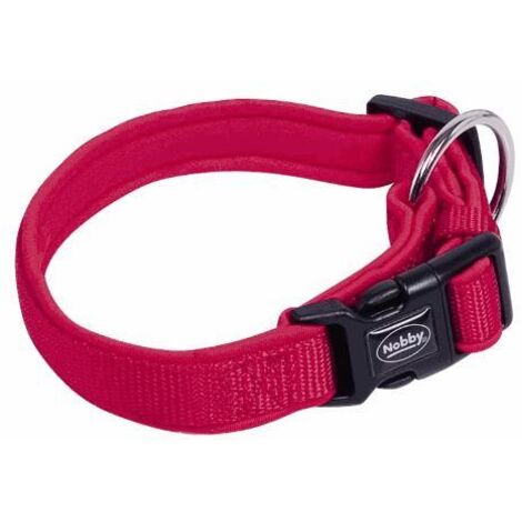 Nobby Halsband Classic Preno – Aus Nylon Mit Neopren-Futter, Stufenlos Verstellbar, Für Hunde (30–45 Cm, Gelb/grau)
