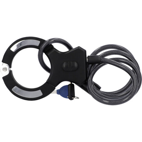 Fischer Spiralschloss Für Fahrräder 120cm - 10mm Stahlseil Mit 2 Schlüsseln