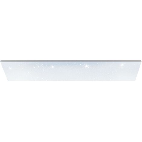 EGLO LED Panel Calemar-S, Sternenhimmel Deckenlampe, Lampe Decke mit Kristall-Effekt, Deckenleuchte für Küche und Büro, Küchenlampe neutralweiß, Weiß, 100x24 cm
