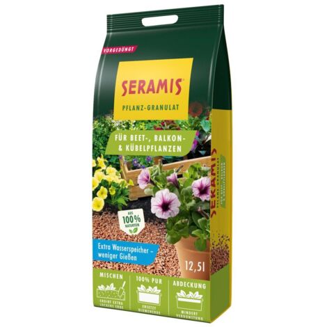 Seramis Pflanz-Granulat für Beet- Balkon- & Kübelpflanzen 12,5 L Bodenzusatz