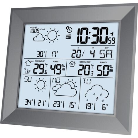 Technoline Wetterstation WD 2000 Direkt Wetter App, weiß tragbare Wetterstation (1/3)