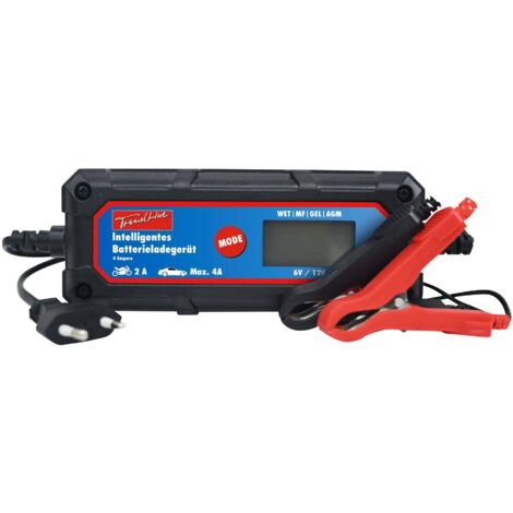 TrendLine Intelligentes Batterieladegerät 6/12V 4A Batterie LCD-Displayanzeige