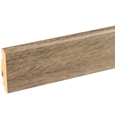 Neuhofer Fußleiste 240 cm x 58 x 19 mm eiche graubraun Sockelleisten & Fußleisten