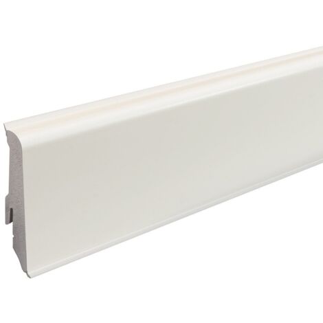 Neuhofer Fußleiste 240 cm x 59 x 17 mm weiß Sockelleisten & Fußleisten