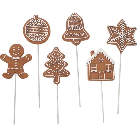 Figur Pfefferkuchen-Stecker 20 x 6 x 1 cm braun ottonein