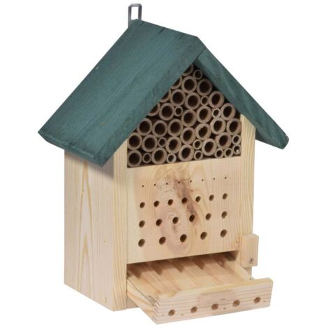Dobar Insektenhotel Kiefernholz natur/grün Nistkasten