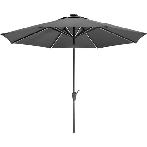 Schneider Sonnenschirm Blacklight anthrazit Ø 270 cm Marktschirm (1/5)