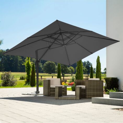 Schneider Ampelschirm Rhodos Grande anthrazit 300 x 400 cm Ampelschirm