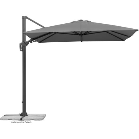 Schneider Ampelschirm Rhodos Twist anthrazit 350 x 260 cm Ampelschirm