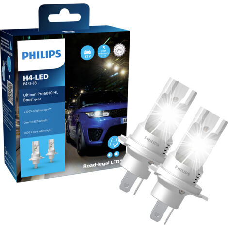 Philips Automotive 11342U60B2X2 LED Leuchtmittel Ultinon Pro6000 H4  12 V