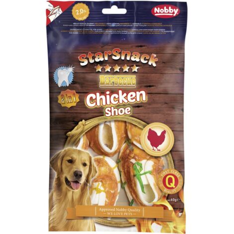 Nobby StarSnack Barbecue Chicken Shoe coloured ca. 7,5 cm, 5 St., ca. 60 g Soft Snack