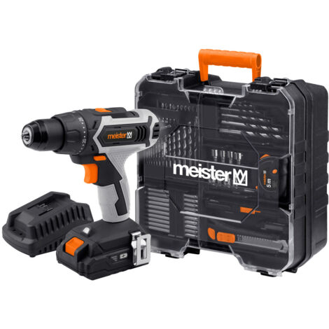 Meister Akku-Bohrschrauber-Set Mobile Werkstatt 20 V Akku, Ladegerät & Zubehör