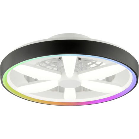 Brilliant LED Deckenleuchte mit Ventilator Gaiano Ø 48 cm 48 W schwarz Deckenlampen & Kronleuchter (1/3)