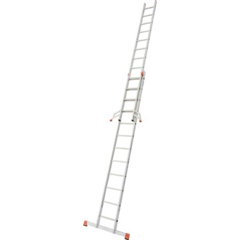 Krause Monto-Fabilo Alu Schiebeleiter Anlegeleiter 2 x 12 Tritte L 605 cm