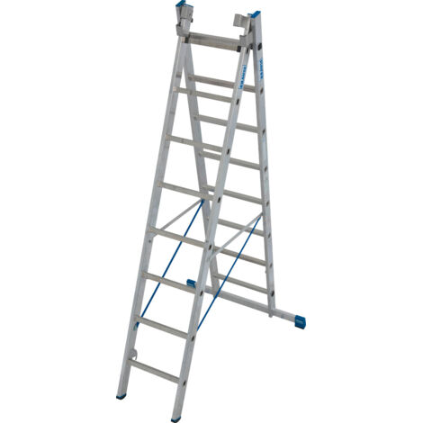 Krause Aluminium-Mehrzweckleiter STABILO mit Treppenfunktion 6,05 m Viel-/ Mehrzweckleiter