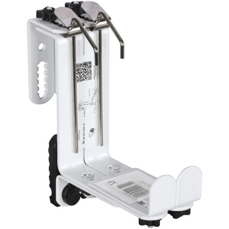 Geli Blumenkastenhalter universal Bandeisen 3-fach verstellbar weiß - 2 Stück Blumenkastenhalter