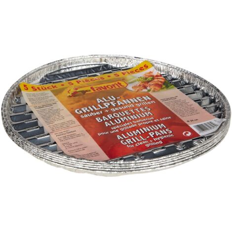 Favorit Alu-Grillpfanne rund 5 Stück Grillpfanne