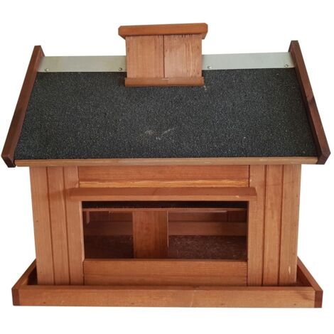Vogelhaus American Style Kiefernholz massiv braun LxBxH 45x33x54 cm Vogelhäuser (1/3)