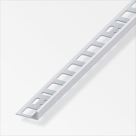 alfer Winkelprofil 1 m, 10 x 21 mm PVC (Kunststoff) glatt grau Winkelprofile (1/2)