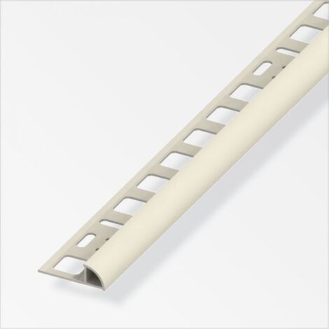 alfer Viertelkreisprofil 2.5 m, 8 x 19.5 mm PVC (Kunststoff) glatt beige Fliesenschienen (1/2)