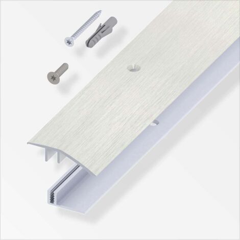 alfer Niveauausgleichs- Träger-Profil 1 m, 45 x 7 - 15 mm Edelstahloptik Profil