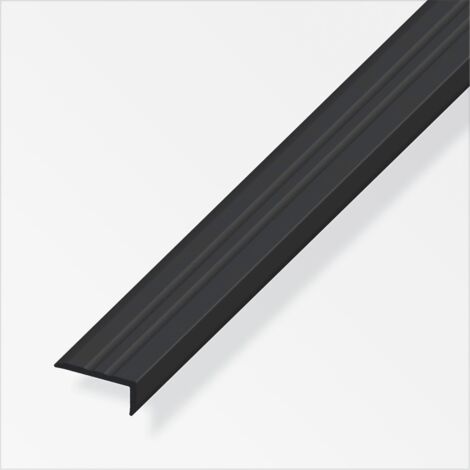 alfer Abschlussprofil 1 m, 25 x 10 mm PVC (Kunststoff) glatt schwarz Profil (1/2)