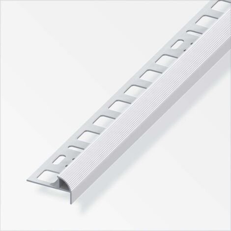 alfer Treppenkantenprofil 2.5 m, 8 x 19.5 x 7.5 mm Alu eloxiert silber Treppenkantenprofil