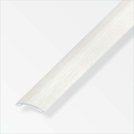 alfer Übergangsprofil 1 m, 20 x 2.5 mm Alu eloxiert Edelstahl Optik Übergangsprofil (1/2)