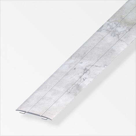 alfer Übergangsprofil 1 m, 37 x 2.5 mm Alu beschichtet sublimiert weiss Übergangsprofil