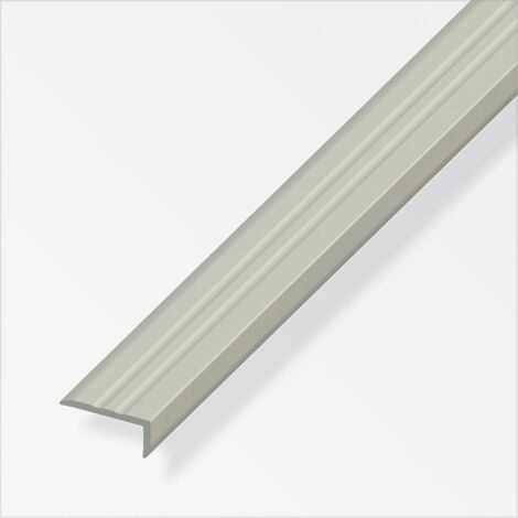 alfer Abschlussprofil 1 m, 25 x 10 mm PVC (Kunststoff) glatt graubeige Profil (1/2)