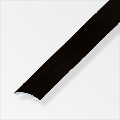 alfer Übergangsprofil 2 m, 30 x 5 mm Aluminium eloxiert gebürstet schwarz Profil (1/2)
