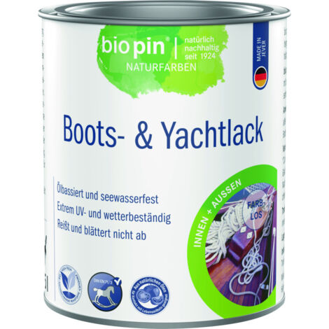 Biopin Naturfarben Bootslack 375 ml farblos glänzend Holzschutzmittel