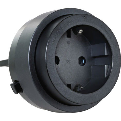 Schwaiger Steckdosenadapter für modulare Stromschiene max. 3680W schwarz Zwischensteckdose