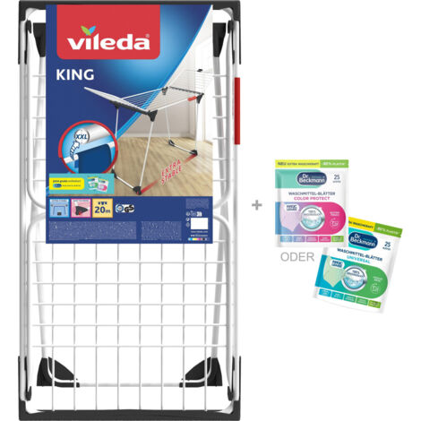 Vileda Wäscheständer King inkl. Dr. Beckmann Waschmittelblätter Wäscheständer