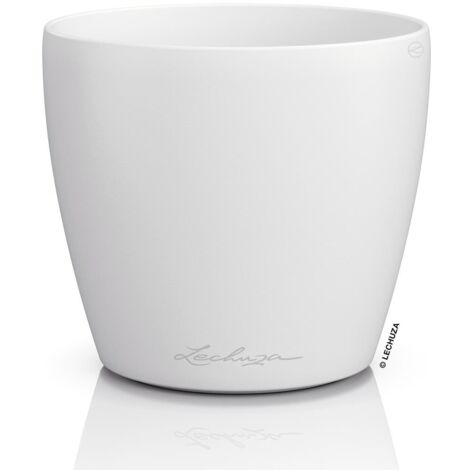 LECHUZA® Übertopf CLASSICO Color DECO 12 Weiß Ø 13 cm - Kunststoff