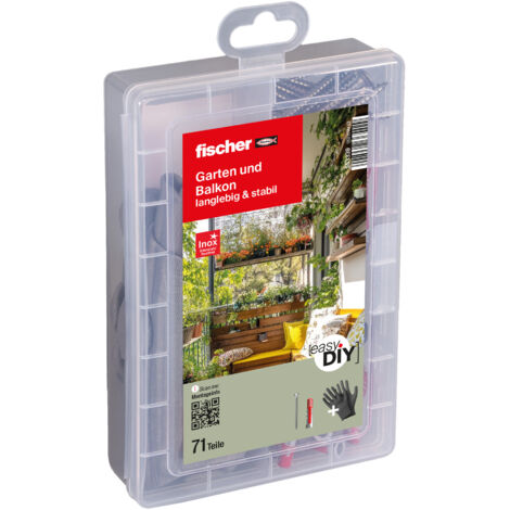 Fischer Sortimentskasten Praktische Helfer Garten & Haus - 71 Stück Kleinteilemagazin (1/5)